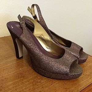 Platform glitter heels